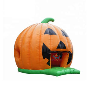 WINWAYTOYS Outdoor Halloween Inflatable PVC Pumpkin <b>Castle</b> Slide Set Customizable Festival Bounce House Rental for 5-10 - Product Image 1