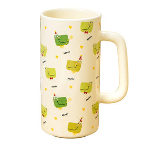 Tasse en céramique Happy Dinosaur de grande capacité avec poignée, cadeau pour usage général - Product Image 5