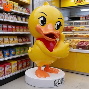 Sculpture de <span class=keywords><strong>canard</strong></span> en fibre de verre IP Zhang Ya Zi, ornement de point de rassemblement pour snack-bars et lieux touristiques, installation de décoration commerciale - Product Image 1