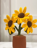 Vente en gros Royaume-Uni : Peluche Tournesol Amuseable Super Douce 35 cm, en Coton PP Lavé, Plante en Pot Créative, Décoration d'Intérieur Esthétique et Apaisante