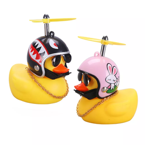 Canard debout sonnette de vélo vent cassé petit canard jaune <span class=keywords><strong>vtt</strong></span> vélo de route moteur <span class=keywords><strong>casque</strong></span> équitation cyclisme accessoires avec/sans lumières - Product Image 1