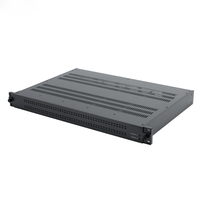 Boîtier de châssis 1U en aluminium anodisé noir sablé pour projet électronique standard, NVR, instrument, interrupteur