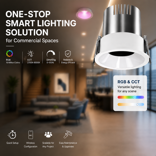 CCT Tunable RGB LED Ceiling Light with NFC & DIP Switch for Smart Home Office EU Warehouse