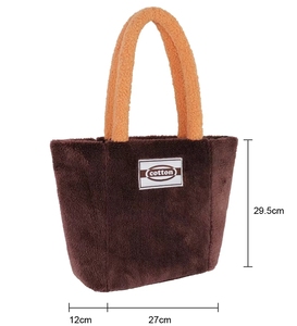 Pochette de voyage unisexe de luxe en peluche écologique, souple, vintage, avec fermeture éclair RFID USB, antivol, pour l'école et les voyages - Product Image 2