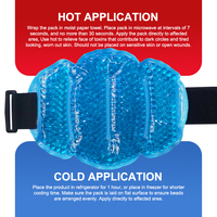 Enveloppe réutilisable pour genou avec billes de gel et sangle, pack de thérapie chaude et froide pour blessures, gonflements, récupération sportive et physiothérapie