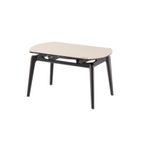 Meubles de restaurant, table au design simple et élégant, fabriquée en bois de caoutchouc, en vente en gros