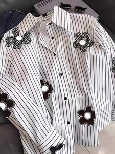 Camicetta di Alta Qualità con <span class=keywords><strong>Stampa</strong></span> <span class=keywords><strong>Floreale</strong></span> per Donne, Maniche Lunghe, Bottoni, Tessuto Traspirante, Stile Casual per Autunno e Primavera, Logo Frontale - Product Image 2