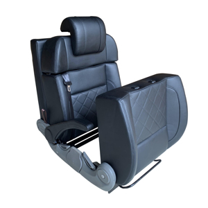 Asiento Rock and Roll Ajustable de Alta Calidad para Autocaravana, Personalizado, con Cuero Sintético, Plegable, Impermeable, con Cinturón de Seguridad de 3 Puntos - Product Image 3