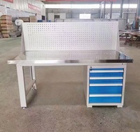 Établis d'atelier en métal de haute qualité assurés de sécurité établi de garage de bureau personnalisé de 50mm avec tiroirs