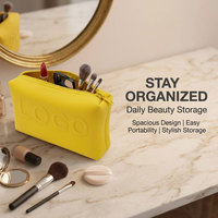 Bolsa de Maquillaje de Neopreno al por Mayor, con Logotipo Personalizado, Impermeable, para Cosméticos y Artículos de Aseo, Organizador de Viaje Portátil con Cierre