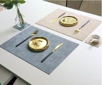 Set de table en cuir marron moderne, résistant à l'huile et écologique, pour une décoration élégante de la maison