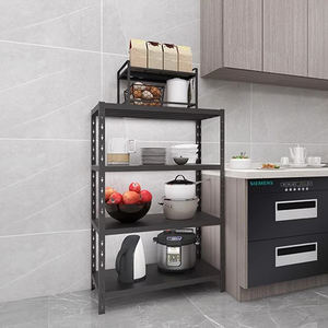 ג 'יגונג 4-ברמה מפולת פלדה מדפים מדף-לבן/שחור בחופשיות הגנה בפני קורוזיה שכבות להתאמה אישית מרוקים - Product Image 3