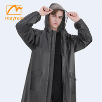 Imperméable à capuche en EVA léger et personnalisé en gros imperméable pour le cyclisme ou le camping réutilisable et portable avec de longs traits