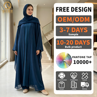 dames mode intérieur ouvert 2 pièces ensemble à manches longues dubaï turquie Ramadan abaya musulman longue robe pour les femmes