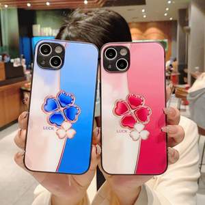 Per <span class=keywords><strong>Apple</strong></span> iPhone 14 <span class=keywords><strong>pro</strong></span> case 13 12 <span class=keywords><strong>11</strong></span> <span class=keywords><strong>Pro</strong></span> Max X XS XR XS Max SE 6 7 8 Plus <span class=keywords><strong>custodia</strong></span> in vetro temperato Lucky Clover Deluxe Phone case - Product Image 6