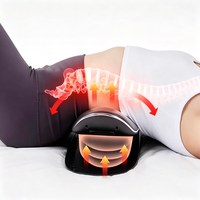 Masseur lombaire chauffant et vibrant avec coussin d'air, étireur dorsal réglable pour le soulagement de la sciatique et de la hernie discale, décompression vertébrale