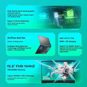 <span class=keywords><strong>Portátil</strong></span> de alto rendimiento Tianxuan 5 R7-8845H edición 15.6 pulgadas para juegos con RTX 4050, ordenador <span class=keywords><strong>portátil</strong></span> de segunda mano. - Product Image 2