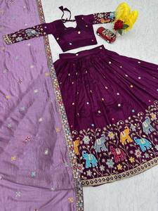 Lehenga Choli de Alta Demanda para Bodas con Cancan para Mujer, Ropa Elegante para Novias y Familiares, Disponible al Mejor Precio - Product Image 6