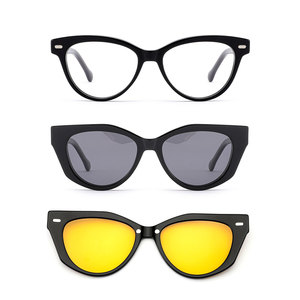 Lunettes de soleil polarisées à clipser UV400 légères confortables anti-radiation style œil de chat - Product Image 4