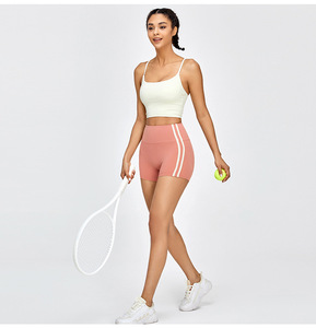 Women Cross <b>Back</b> Ruched Yoga Bra U Neck Removable Pad Sports Crop <b>Top</b> <b>Low</b> Support Pilates Gym Fitness Bra Wholesale - Product Image 4