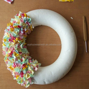 2025 nouvelle décoration de noël <span class=keywords><strong>polystyrène</strong></span> <span class=keywords><strong>rond</strong></span> mousse cercle anneau couronne anneau - Product Image 5