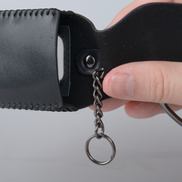 Étui de protection pour clé de voiture en cuir PU noir, anti-poussière, housse de protection pour clé de voiture à distance, mini sacs de luxe, porte-clés