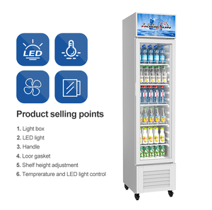 Réfrigérateur vertical vitrine à <span class=keywords><strong>dégivrage</strong></span> <span class=keywords><strong>automatique</strong></span>, refroidissement rapide des boissons, réfrigérateur commercial pour boissons - Product Image 3