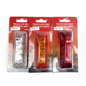 4 SMD LED Hình Chữ Nhật Xe Tải Trailer Đuôi Ánh Sáng Lần Lượt Tín Hiệu Xếp Phanh Dừng Phía Sau Đèn Flash Đèn 12V 24V Màu Đỏ Hổ Phách Trắng Mới - Product Image 1