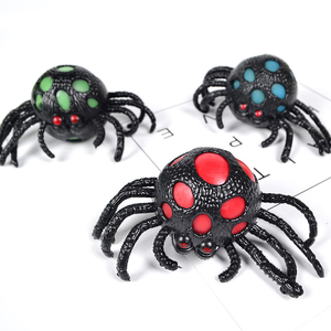 Squishy Spider Mesh TPR Stress <b>Balls</b> Halloween Anti-Stress Toy for Kids-Stretchy Sensory Joke <b>Squeeze</b> - Product Image 2