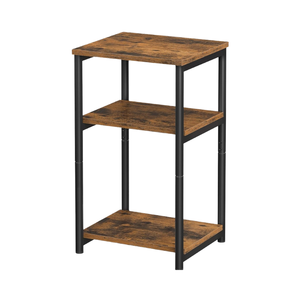 โต๊ะข้างอุตสาหกรรม โครงโลหะ ท็อปไม้สไตล์รัสติก ชั้นวางของ ห้องนั่งเล่น ห้องนอน เฟอร์นิเจอร์สำหรับพื้นที่ขนาดเล็ก - Product Image 5