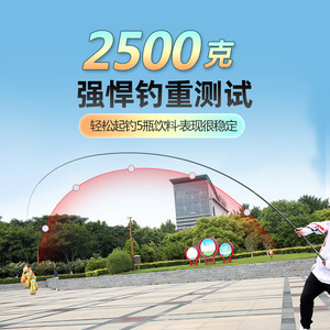 Canne à pêche télescopique Whale Tenacity 6m, action extra rapide, pour pêche en eau douce, réservoir, étang, pêche à Taïwan - Product Image 3