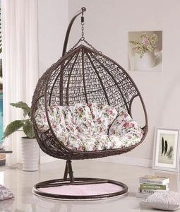 उद्यान फर्नीचर आउटडोर आंगन बालकनी रतन धातु उद्यान स्विंग चेयर हस्तनिर्मित रतन चेयर हैममॉक - Product Image 5
