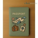 Airline Crews Portefeuille et porte-cartes en cuir PU pour documents de voyage 13.8x10.4cm sans fermeture Design de mode
