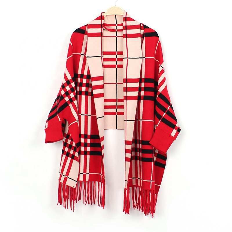 Chất Lượng Cao Viscose Kết Thúc Tốt Đẹp Đỏ 100% Cotton Pashmina Len Khăn Choàng Khăn Choàng Kẻ Sọc Và Khăn Quàng Cổ