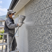 Peinture à effet pierre naturelle sable dans l'eau, résistante aux intempéries, imperméable, pour revêtement mural extérieur commercial