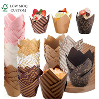 Gobelets en papier pour cupcakes, imprimés sur mesure, résistants à l'huile, doublures jetables pour la cuisson de gâteaux, pour la maison et la boulangerie