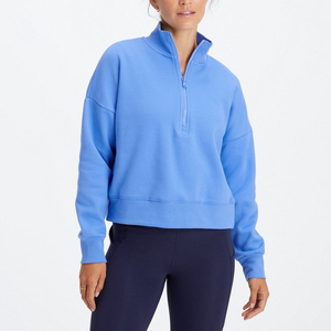 <span class=keywords><strong>Felpa</strong></span> a collo alto oversize <span class=keywords><strong>in</strong></span> cotone blu a tracolla <span class=keywords><strong>con</strong></span> cappuccio <span class=keywords><strong>felpa</strong></span> <span class=keywords><strong>felpa</strong></span> <span class=keywords><strong>con</strong></span> mezza <span class=keywords><strong>Zip</strong></span> <span class=keywords><strong>in</strong></span> <span class=keywords><strong>pile</strong></span> <span class=keywords><strong>in</strong></span> bianco - Product Image 1