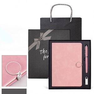 Ensemble cadeau de carnet personnalisé, carnet de luxe en cuir PU, couverture rigide, papeterie, logo personnalisé avec stylo - Product Image 1
