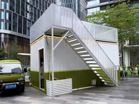 Maison de conteneur maritime modulaire modifiée et extensible en bois, café, restaurant, magasin mobile préfabriqué, hôpital, design moderne