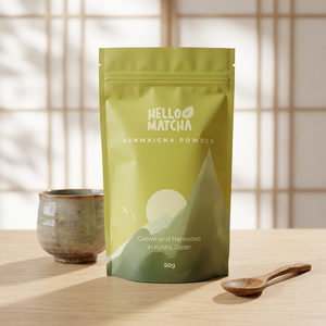 Bolsas Ziplock Reutilizables con Impresión Personalizada de Fábrica Profesional, Bolsa Vertical a Prueba de Humedad para Empacar 50g de Matcha en Polvo - Product Image 1