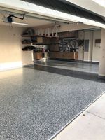 MTBJZJ 	 Revêtement de sol époxy à faible teneur en COV avec des paillettes de mica cristallin pour sol de cuisine de restaurant, antidérapant