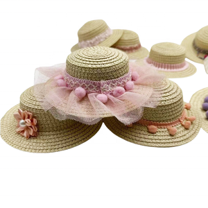 Naturhandgemachter Katzenstrohhut Hundeschimmer Frühjahr und Sommer Hut Welpen Haustierzubehör - Product Image 4