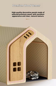 Niches pour chiens en bois massif écologiques pour usage intérieur, toutes saisons, avec fermeture à poussoir, cages pour animaux, lits pour animaux, lit pour chat - Product Image 6