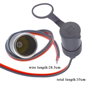 Sostituzione terminale batteria femmina da 12 Volt filo da 1.5mm per cavo Jack spelato moto con presa accendisigari - Product Image 4