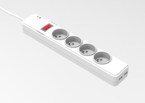 Nhanh phí điện ban Dải với 4 AC cửa hàng và 6 cổng <span class=keywords><strong>USB</strong></span> tăng bảo vệ dây mở rộng 10A Đánh giá hiện tại - Product Image 2