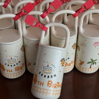 Mug en émail personnalisé avec impression de personnage de dessin animé pour cadeau souvenir, usage quotidien à la maison, logo personnalisé, tasse rétro