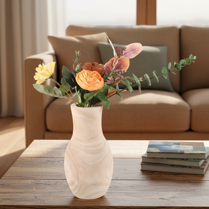 Vaso Rustico <span class=keywords><strong>in</strong></span> <span class=keywords><strong>Legno</strong></span> per Fiori, Portafiori da Tavolo per Arredamento Casa, Ufficio e Stile Rustico - Product Image 5