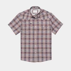 Custom Wholesale Short Sleeve Colorful Plaids Design Men's Western Yoke Shirts High Quality Men's Fishing Shirt With Pearl Snaps - Product Image 1
