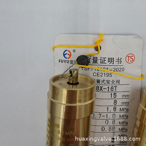 Válvula de seguridad de resorte Fuyu A28X-16T DN15 para compresor de aire, válvula de alivio de presión de elevación completa, puerto de 1/2 pulgada - Product Image 2
