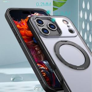 רכב פנים מותאם אישית cell cell cartpu pu מטען טלפון שריון מגנטי במקרה טלפון עם מחזיק טבעת עבור pro max max - Product Image 3